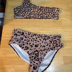Zara cheetah black and tan Bikini